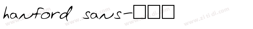 hanford sans字体转换